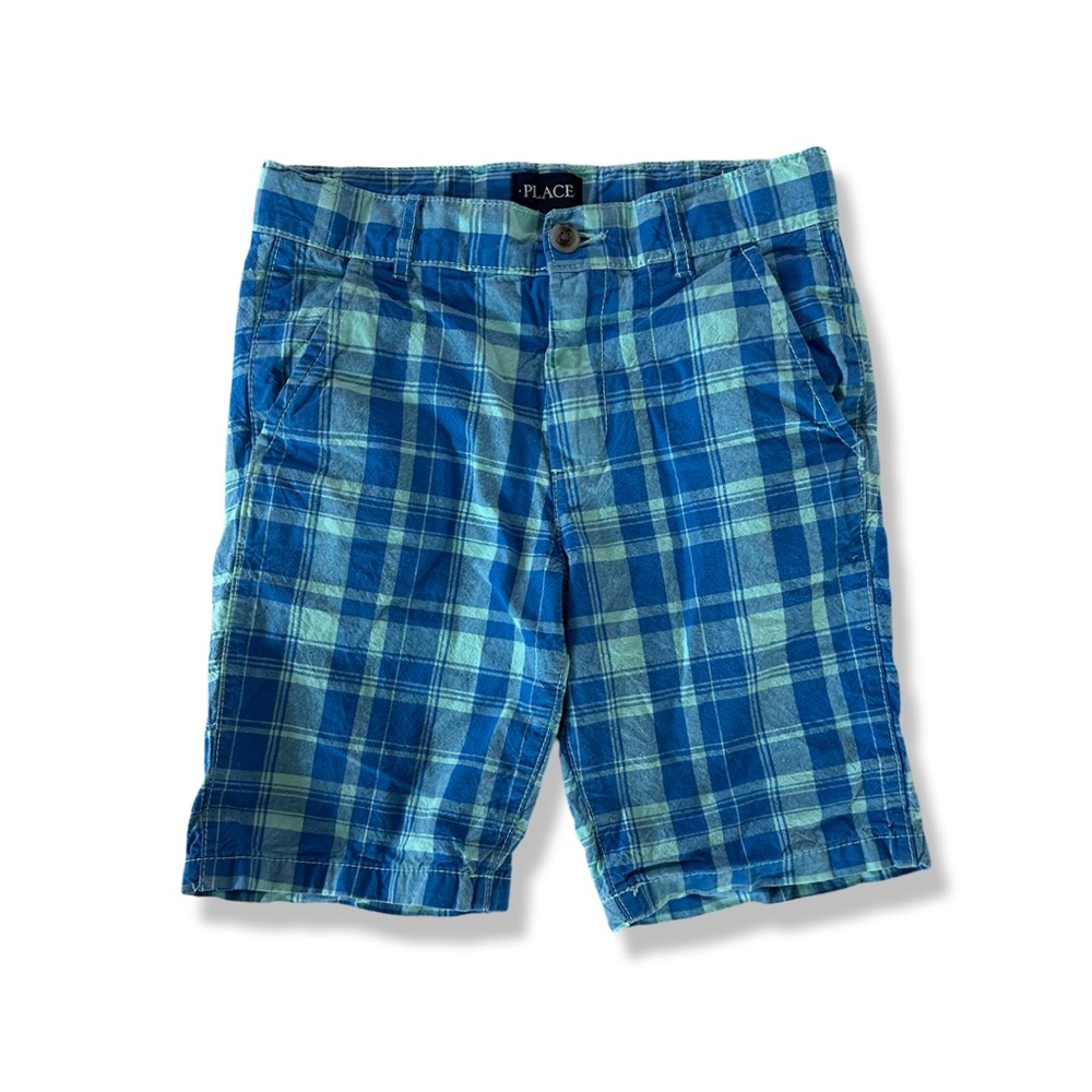 The Children’s Place Blue Plaid Shorts - Picture 1 of 6